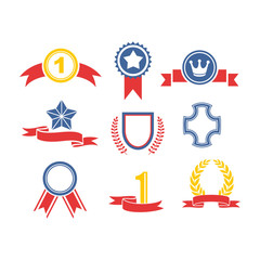 Trophy and awards icons set.