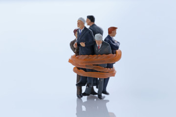 束ねられたビジネスマン