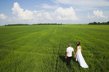 Fototapeta premium Wedding walk.