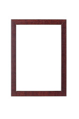 Obraz premium simple wooden picture frame, isolated on white