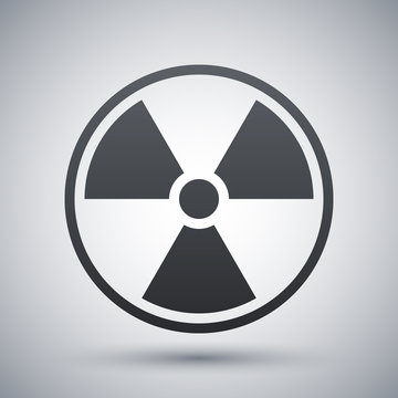 Vector nuclear sign or icon