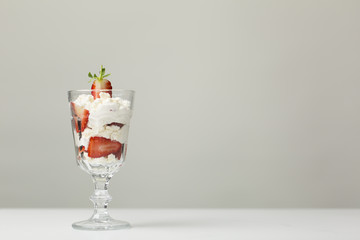 Eton Mess in dessert glasses