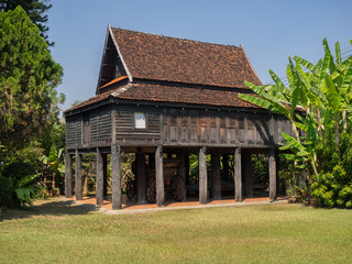 Fototapeta na wymiar Old traditional Thai style house, in Lampang, Thailand