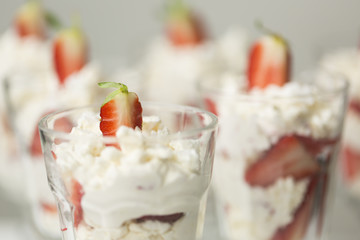 Eton Mess in dessert glasses