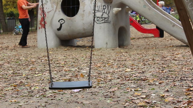 Empty Swing at Playgound