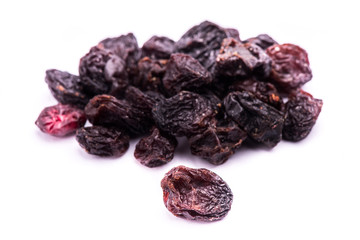 dried raisins fruit isolated on white background