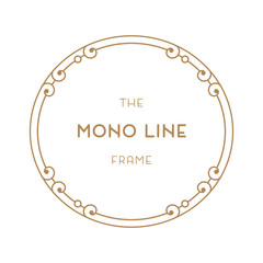 Geometric Vector Frame in Etno Floral minimal style.