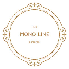 Geometric Vector Frame in Etno Floral minimal style.