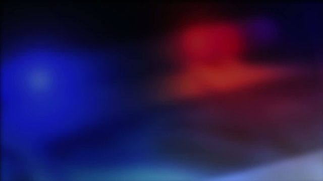 Police car lights flashing