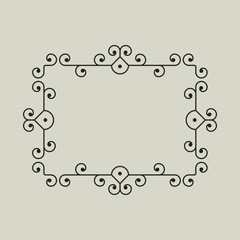 Geometric Vector Frame in Etno Floral minimal style.
