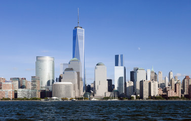 Fototapeta na wymiar The New York City Downtown w the Freedom tower 2014