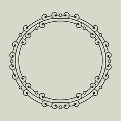 Geometric Vector Frame in Etno Floral minimal style.