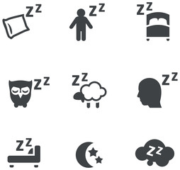 sleep concept icons