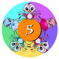 birds with number five