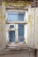 Obraz na płótnie Canvas Closeup of the old window in Astrakhan, Russia
