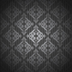 Damascus pattern. Seamless vintage background. Vector