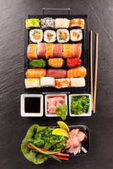 Delicious sushi rolls