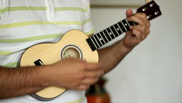Man Playing Ukulele