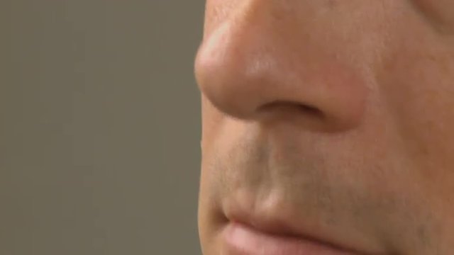 Close up shot of a male in his 30