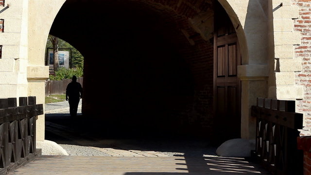 Man Silhouette on Tunnel.