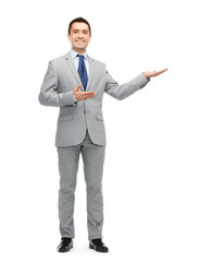 happy smiling businessman in suit