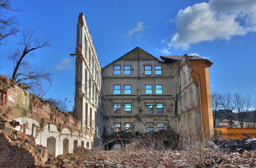 Photo from demolition  textile  factory