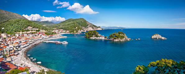 Beautiful panoramic view of Parga, Greece.