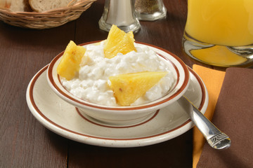 Cottage cheese and pineapple