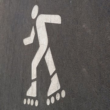 Streckenhinweis f&uuml;r Inlineskating
