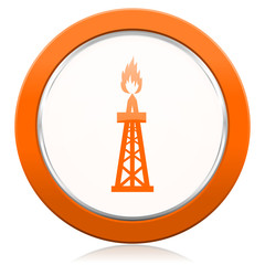 gas orange icon oil sign