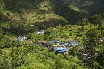Photo sur Plexiglas Népal village