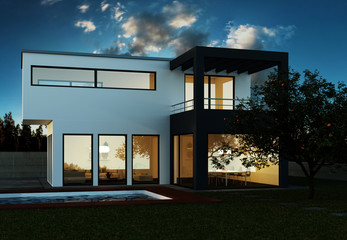 modernes Einfamilienhaus