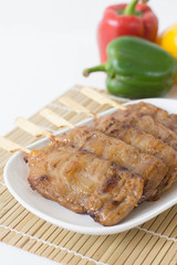 Moo Ping, Thai style grilled pork