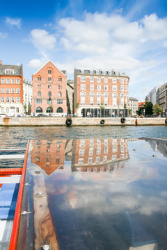 Colored Danish Homes with reflection