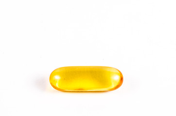 Fish oil isolated on white background