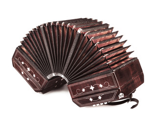 Bandoneon on white background
