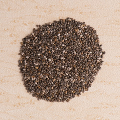 Circle of chia seeds
