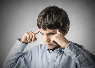 Child thinking of something