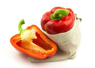 Ripe red sweet pepper