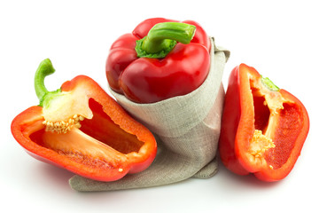 Ripe red sweet pepper