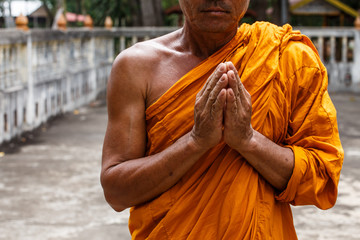 Monk hands for prayer