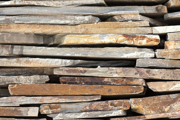 muro de lascas de piedra