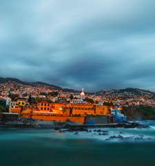 View of old castle Fortaleza de Sao Tiago. Funchal, Madeira, Por