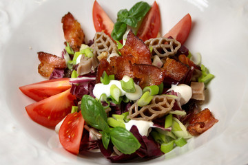 Salad with Spighe, Radicchio and Bacon