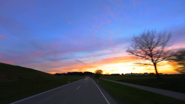 Driving Shot - Cruising - Sunset