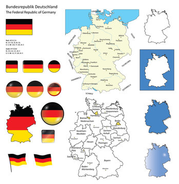 Bundesrepublik Deutschland vector set