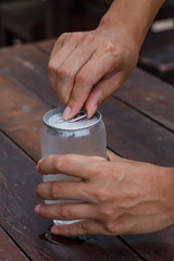 Hands are opened canned