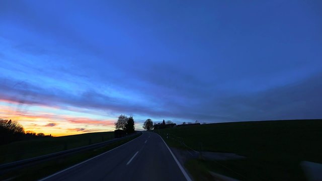Driving Shot - Cruising - Sunset