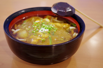 Japanese noodle curry soup