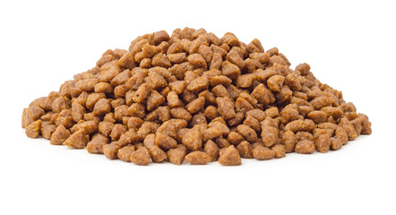 Pile of dry pet food